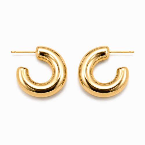 Cassia Chunky Hoop Earrings