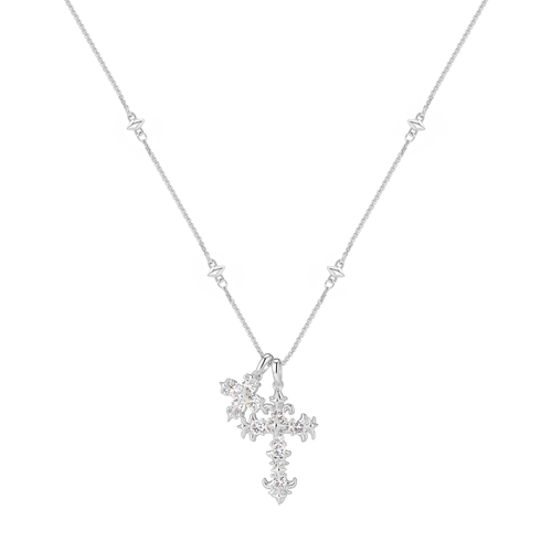 Sable Double Cross Necklace